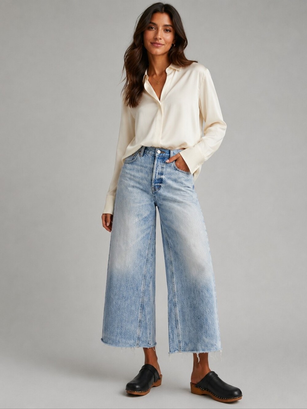 ❤️ EVERLANE WAY WIDE CROP JEANS IN ORGANIC COTTON, 0 (25)